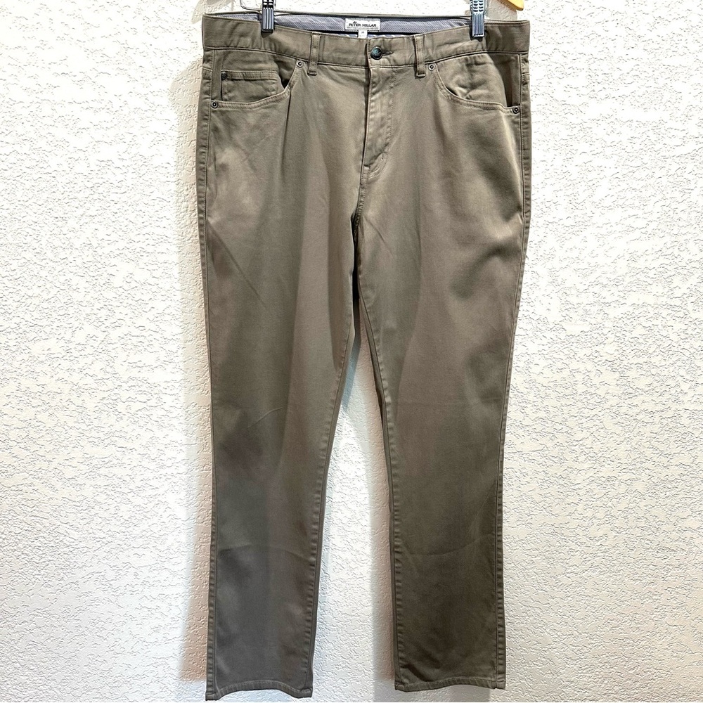 Peter Millar Men’s Gray Khaki Golf Pants Slacks Stretch Excellent Used Condition